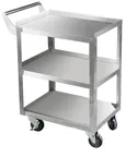 image of American Tables & Seating MET-UBC-2135SH 3 Shelf Stainless Steel Bus Cart - 35" x 21" x 34"