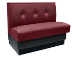 image of ATS QAS-36TB-3 Single 46"L Upholstered Tufted Back Restaurant Booth, 36"H, Hardwood Frame