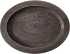 image of ATS UO10 Wood Underliner – 11-1/2" Oval, Walnut Stain, Hand Wash Only, Wood - 1/Case