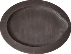 image of ATS UOH10 - Oval Wood Underliner, 11½" Length, Walnut Stain, Hand Wash Only - 1/Case