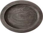 image of ATS UOS9 Wood Underliner, 10½" Oval Serving Tray, Walnut Stain, Hand Wash Only, Fits HOSD - 1/Case