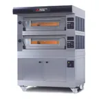 image of AMPTO AMALFI B2X 52" Electric Pizza Oven, Double Deck, (12) 12" or (4) 18" Pizza Capacity