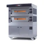 image of AMPTO AMALFI C2 52" Electric Pizza Oven, Double Deck, (18) 12" or (8) 18" Pizza Capacity