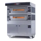 image of AMPTO AMALFI D2 60" Electric Pizza Oven, Double Deck, (24) 12" or (10) 18" pizza capacity