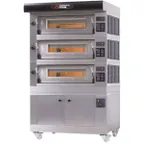 image of AMPTO AMALFI D3 60" Electric Pizza Oven, Triple Deck, (36) 12" or (15) 18" pizza capacity