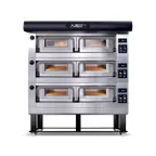 image of Moretti Forni P120E B3 49" Electric Pizza Deck Oven, 3-Deck Brick, Dual Heat,  208/240V