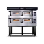 image of Moretti Forni P120E C2 49" Electric Pizza Deck Oven, 2-Deck Brick, Dual-Power Heat, 34 kW