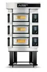 image of Moretti Forni S50E3 24" Electric Pizza Deck Oven, 3-Deck Brick, Dual-Power Heat
