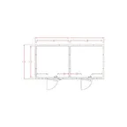 image of American Panel 10X20-O Outdoor Walk-In Cooler/Freezer Combo, Remote, 10'/10' Split, Floorless Cooler