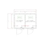 image of American Panel 8X12-O Outdoor Walk-In Cooler/Freezer Combo, Remote, 6'/6' Split, Floorless Cooler