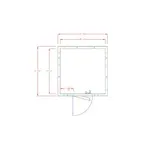 image of American Panel 8X8F-O 8' X 8' Outdoor Walk-In Freezer w/ Floor, Remote