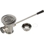 image of AllPoints 1001017 Lever / Twist Waste Drain, Male Connection - Stainless Steel Drain