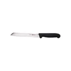 image of AllPoints 1371086 - 8" Bread/Sandwich Knife, Steel Blade, Black Fibrox Handle, Dishwasher Safe, NSF