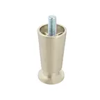 image of AllPoints 262433 Folding Table Leg, 1-1/4", 1" Adjustable, Zinc Die Cast, Satin Nickel Finish