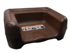 image of AllPoints 31723 Koala Kare Booster Seat, 15.5L x 12.25W x 7.875H, Stackable, Dual Height, Anti-Skid Bumpers, Plastic, Brown