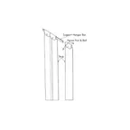 image of AllPoints 321232 Easimount Strip Curtain - Standard, 33"W x 84"H, 6" Strip Width, Heavy-Duty Vinyl
