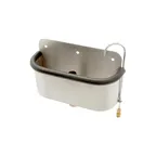 image of AllPoints 561464 10" Side Mounted Dipper Well with Faucet & Drain - Stainless Steel