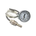 image of AllPoints 621083 Steel Thermometer, 2-5/16" OD, 1/2" NPT Box, Capillary, 100°‑220°F, NSF
