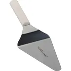 image of AllPoints DEXS176PCP Pizza Server - 14" x 6" x 5" Steel Blade, White Plastic Handle, Edge, USA
