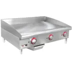 image of APW Wyott EG-36S Countertop Electric Griddle with 36" x 19.5" Surface, Thermostatic Controls, 208/240v 