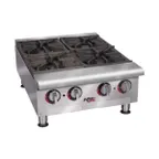 image of APW Wyott GHP-4S 24" Countertop Gas Hotplate with (4) Burners, Manual Controls, 66.000 BTU