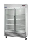 image of Arctic Air AGDF49 54" 2-Glass Door Reach-In Freezer, Bottom Mounted, 49 cu. ft., Stainless Steel