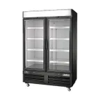 image of Arctic Air ARGDM49 54" 2‑Section Merchandiser Refrigerator, 49 cu ft, Black Door, R290, 1/3 HP, 115V