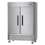 image of Arctic Air AR49 54" 2-Section Reach-In Refrigerator w/ 2 Solid Door, Bottom Mounted, Stainless Steel, 49 cu. ft.