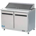 image of Arctic Air AST48R 48" Two Section Sandwich & Salad Prep Table w/ 2 Doors, 12 pans, 12 cu. ft.