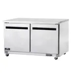 image of Arctic Air AUC60F 61" 2-Section Worktop Freezer w/ 2 Doors, 15.5 cu. ft.