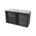 image of Asber ABBC-24-48G Slim Line Back Bar Cooler with 2 Glass Door, 49-5/8"Wx24-3/8"Dx35-1/2"H