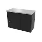 image of Asber ABBC-24-72 Slim Line Back Bar Cooler w/ 3 Solid Door - 72"W x 24-3/8"D x 35-1/2"H