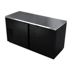image of Asber ABBC-68 Back Bar Cooler with 2 Solid Door - 69-1/2"W x 28-5/8"D x 36-7/8"