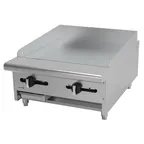 image of Asber AEMG-24-H 24" Countertop Gas Griddle with Manual Controls, 3/4" Steel Plate, 60.000 BTU