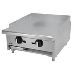 image of Asber AETG-24-H 24" Countertop Gas Griddle with Thermostatic Controls, 3/4" Steel Plate, 60.000 BTU
