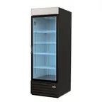 image of Asber AFMD-23 A 27" 1 Section Glass Door Freezer Merchandiser in Black, 23 cu. ft.