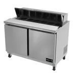 image of Asber APTS-48-12 48" Two Section Sandwich/Salad Prep Table w/ 2 Doors, 12 pans, 12 cu. ft.