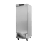 image of Asber ARR-23-H One Section Reach-in Refrigerator w/ Solid Door, Bottom Mounted, Stainless Steel, 23 cu. ft.