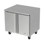 image of Asber AUTR-36 36" 1-Door Undercounter Refrigerator, Stainless Steel, Front Breathing, 9.2 cu. ft.