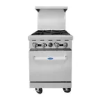 image of Atosa USA AGR-4B-NG 24" Gas Restaurant Range w/ (4) Open Burners & (1) Oven, 152.000 BTU 