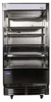 image of Atosa USA AOM-40B 78" Vertical Open Air Merchandiser in Black, 4 Shelves, 14.4 cu. ft.