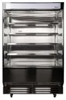 image of Atosa USA AOM-50B 78" Vertical Open Air Merchandiser in Black, 4 Shelves, 16.5 cu. ft.