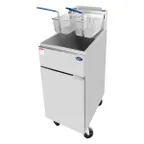 image of Atosa USA ATFS-35ES-NG Floor Model Natural Gas Fryer w/ 35 lbs, (3) Burners, 60.000 BTU