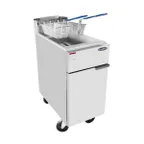 image of Atosa USA ATFS-50-NG 15" Floor Model Full Pot Natural Gas Fryer, 50 Lbs, (4) Burners, 136.000 BTU 