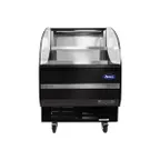 image of Atosa USA ATHOM-28 26" Horizontal Refrigerated Open Air Merchandiser in Black, 4.1 cu. ft.