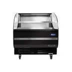 image of Atosa USA ATHOM-39 38" Black Open Air Merchandiser w/ Glass Side, 6.18 cu. ft.