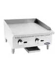 image of Atosa USA ATMG-24 24" CookRite Countertop Gas Griddle w/ Manual Controls, 60.000 BTU