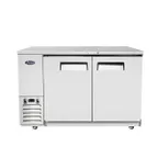 image of Atosa USA MBB59GR 57" Two Section Back Bar Cooler with Solid Door, 17.3 cu. ft.