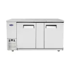 image of Atosa USA MBB69GR 68" Two Section Back Bar Cooler with Solid Door, 21.5 cu. ft.