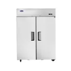 image of Atosa USA MBF8005GR 51" 2-Section Reach-In Refrigerator w/ 2 Solid Door, Top Mounted, Stainless Steel, 43 cu. ft.